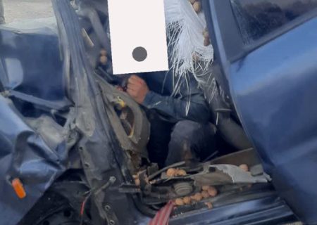 تصادف مرگبار سمند با لودر در جاده اندیمشک – شوش